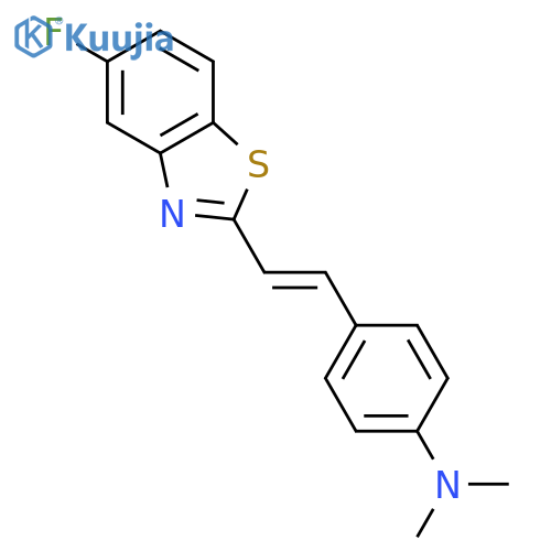 Benzenamine, 4-[2-(5-fluoro-2-benzothiazolyl)ethenyl]-N,N-dimethyl- structure