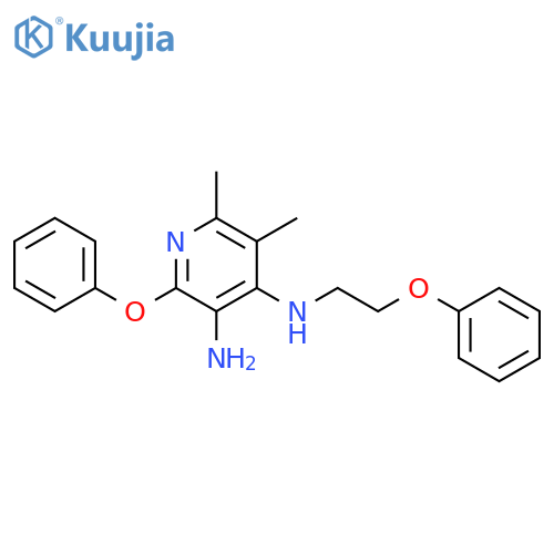 3,4-PYRIDINEDIAMINE, 5,6-DIMETHYL-2-PHENOXY-N4-(2-PHENOXYETHYL)- structure