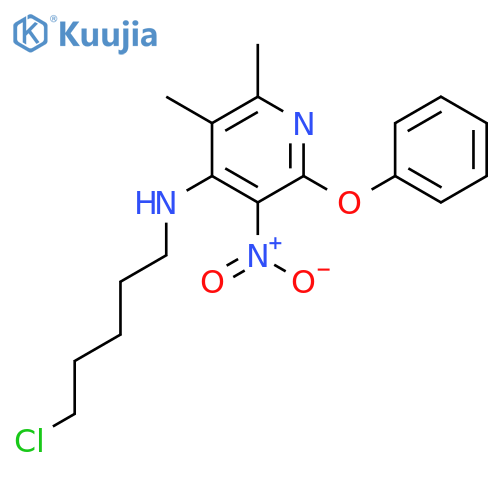 4-Pyridinamine, N-(5-chloropentyl)-2,3-dimethyl-5-nitro-6-phenoxy- structure
