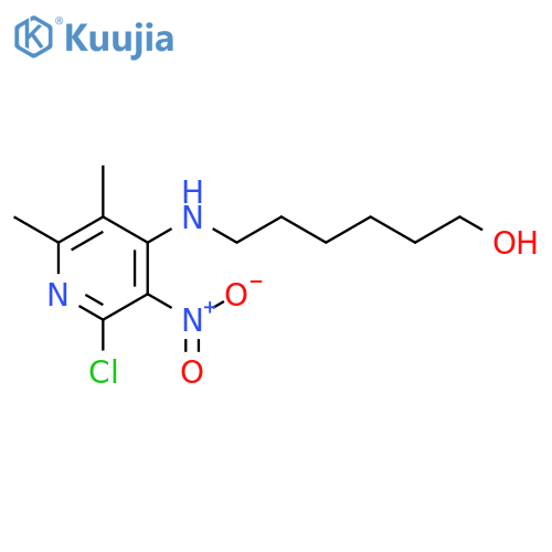 1-Hexanol, 6-[(2-chloro-5,6-dimethyl-3-nitro-4-pyridinyl)amino]- structure