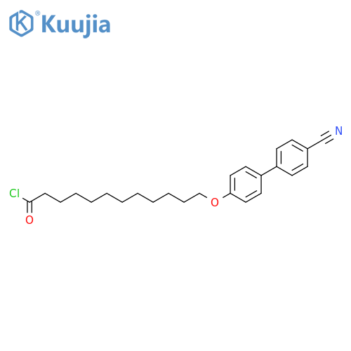 Dodecanoyl chloride, 12-[(4'-cyano[1,1'-biphenyl]-4-yl)oxy]- structure