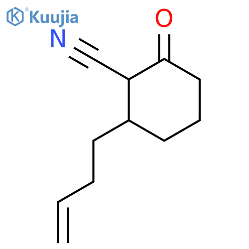 Cyclohexanecarbonitrile, 2-(3-butenyl)-6-oxo- structure