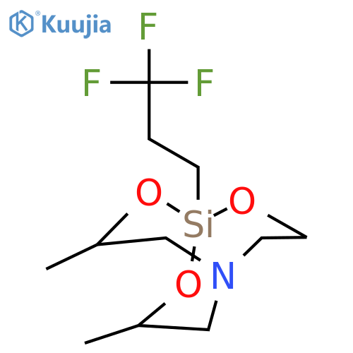 3,7-dimethyl-1-(3,3,3-trifluoropropyl)-2,8,9-trioxa-5-aza-1-silabicyclo[3.3.3]undecane structure