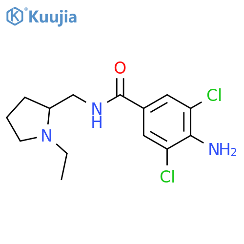 Benzamide, 4-amino-3,5-dichloro-N-[(1-ethyl-2-pyrrolidinyl)methyl]- structure