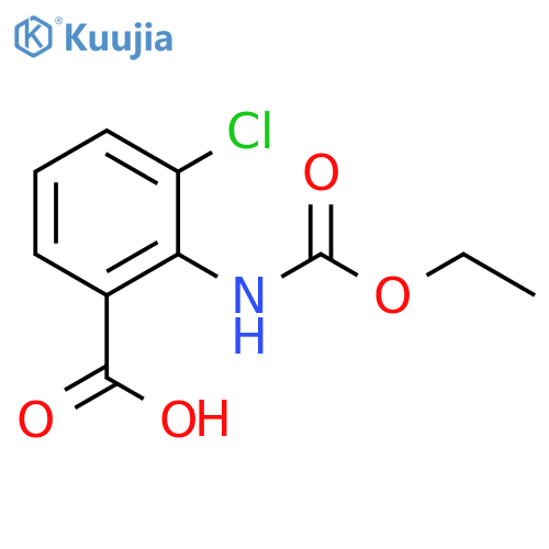 Benzoic acid, 3-chloro-2-[(ethoxycarbonyl)amino]- structure