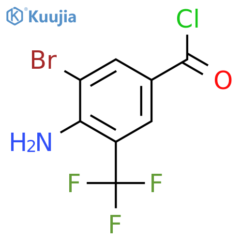 Benzoyl chloride, 4-amino-3-bromo-5-(trifluoromethyl)- structure