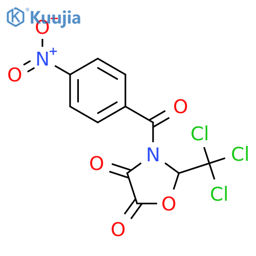 4,5-Oxazolidinedione, 3-(4-nitrobenzoyl)-2-(trichloromethyl)- structure