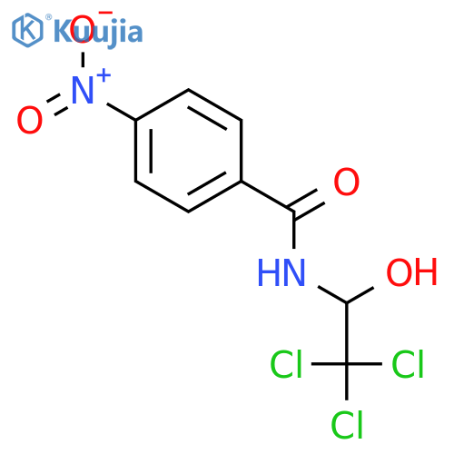 BENZAMIDE, 4-NITRO-N-(2,2,2-TRICHLORO-1-HYDROXYETHYL)- structure