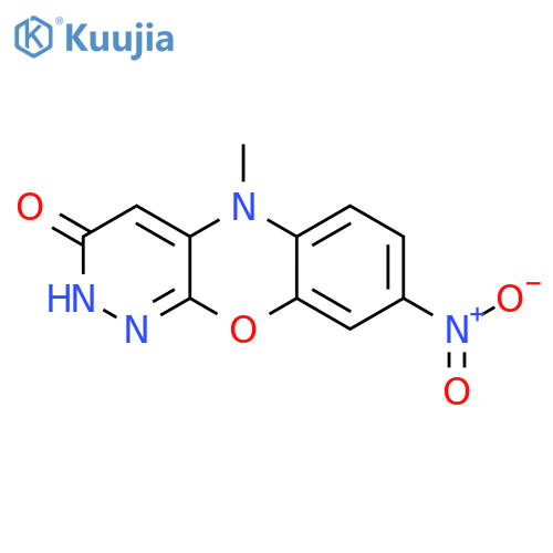 2H-PYRIDAZINO[3,4-B][1,4]BENZOXAZIN-3(5H)-ONE, 5-METHYL-8-NITRO- structure