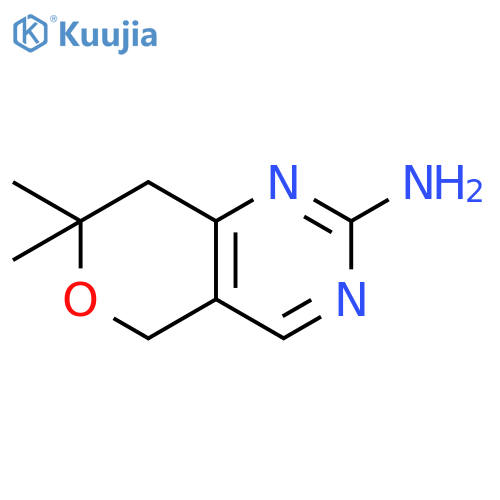 7,7-DIMETHYL-5H,7H,8H-PYRANO4,3-DPYRIMIDIN-2-AMINE structure