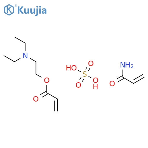 2-diethylaminoethyl prop-2-enoate; prop-2-enamide; sulfuric acid structure