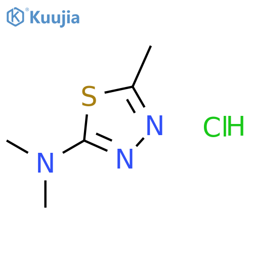 N,N,5-trimethyl-1,3,4-thiadiazol-2-amine hydrochloride structure