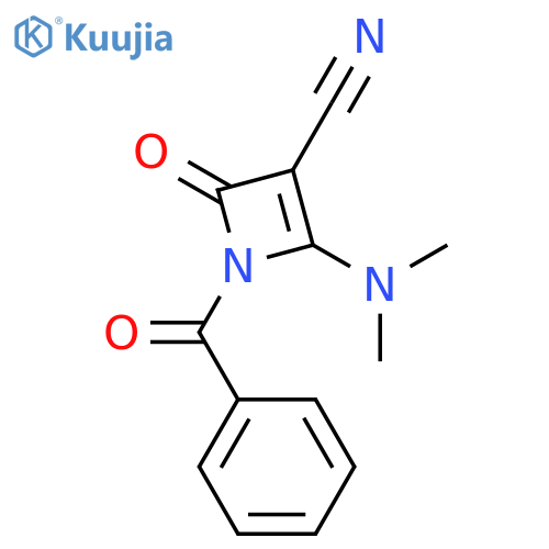 3-Azetecarbonitrile, 1-benzoyl-4-(dimethylamino)-1,2-dihydro-2-oxo- structure