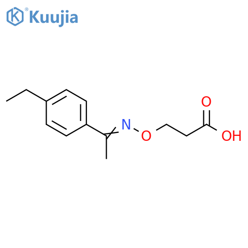 Propanoic acid, 3-[[[1-(4-ethylphenyl)ethylidene]amino]oxy]- structure