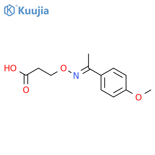 Propanoic acid, 3-[[[1-(4-methoxyphenyl)ethylidene]amino]oxy]- structure