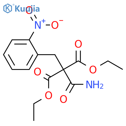 Propanedioic acid, (aminocarbonyl)[(2-nitrophenyl)methyl]-, diethylester structure