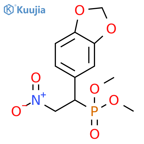 Phosphonic acid, [1-(1,3-benzodioxol-5-yl)-2-nitroethyl]-, dimethyl ester structure