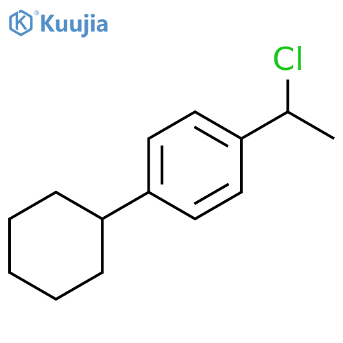 Benzene, 1-(1-chloroethyl)-4-cyclohexyl- structure