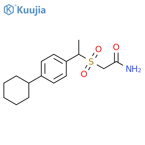 Acetamide, 2-[[1-(4-cyclohexylphenyl)ethyl]sulfonyl]- structure