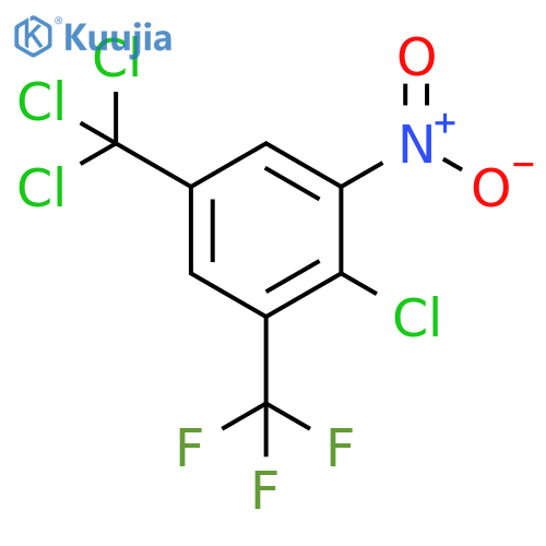 Benzene, 2-chloro-1-nitro-5-(trichloromethyl)-3-(trifluoromethyl)- structure