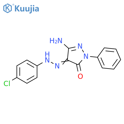 1H-Pyrazole-4,5-dione, 3-amino-1-phenyl-,4-[(4-chlorophenyl)hydrazone] structure