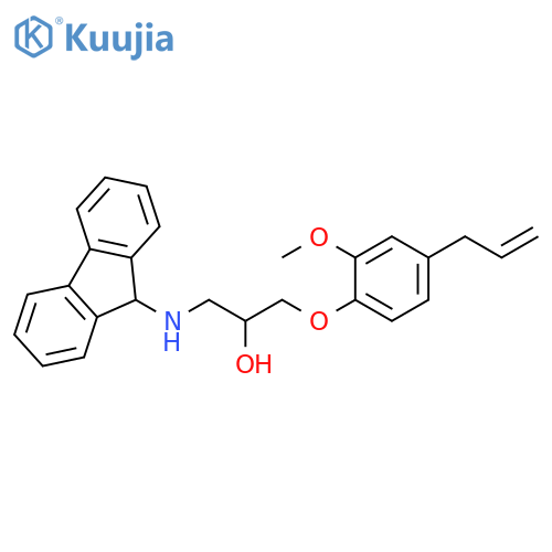 2-Propanol,1-(9H-fluoren-9-ylamino)-3-[2-methoxy-4-(2-propenyl)phenoxy]- structure