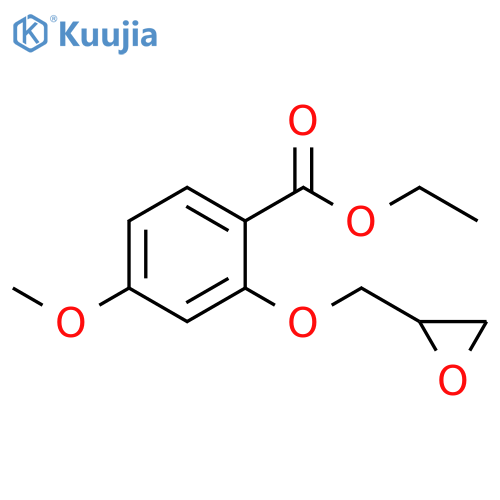 Benzoic acid, 4-methoxy-2-(oxiranylmethoxy)-, ethyl ester structure