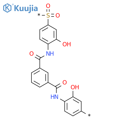Poly[sulfonyl(3-hydroxy-1,4-phenylene)iminocarbonyl-1,3-phenylenecarbonylimino(2-hydroxy-1,4-phenylene)] structure
