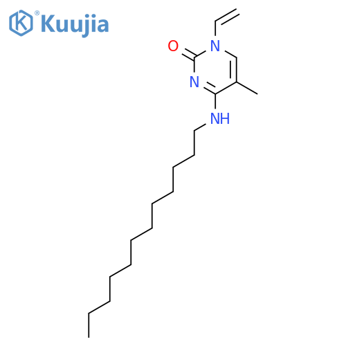 2(1H)-PYRIMIDINONE, 4-(DODECYLAMINO)-1-ETHENYL-5-METHYL- structure