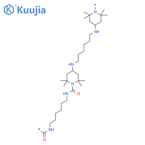 POLY[(2,2,6,6-TETRAMETHYL-1,4-PIPERIDINEDIYL)IMINO-1,6-HEXANEDIYLIMINO(2,2,6,6-TETRAMETHYL-4,1-PIPERIDINEDIYL)CARBONYLIMINO-1,6-HEXANEDIYLIMINOCARBONYL] structure