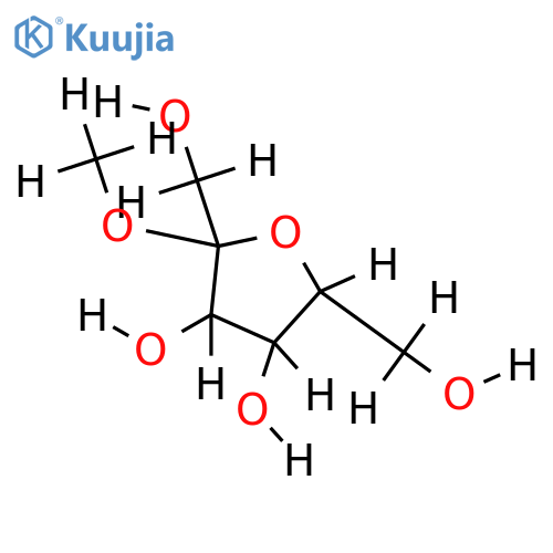 beta-methyl D-fructofuranoside structure