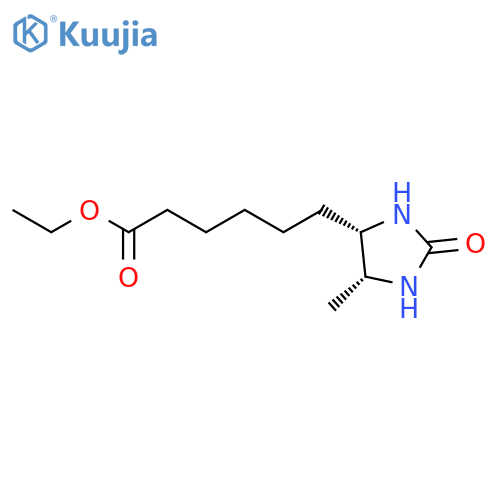 4-Imidazolidinehexanoic acid, 5-methyl-2-oxo-, ethyl ester, cis- structure