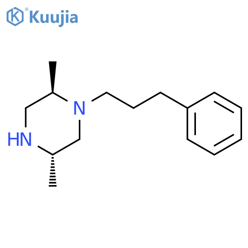 PIPERAZINE, 2,5-DIMETHYL-1-(3-PHENYLPROPYL)-, (2R-TRANS)- structure
