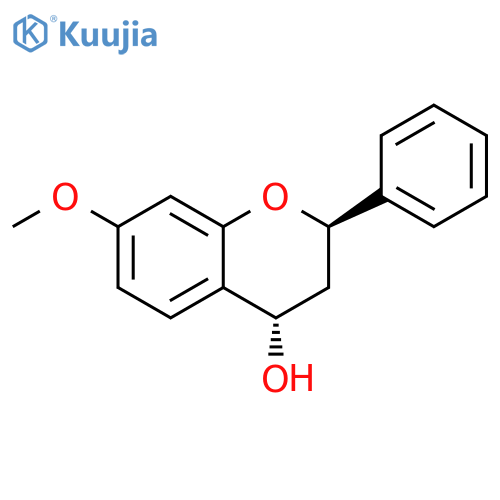 2H-1-BENZOPYRAN-4-OL, 3,4-DIHYDRO-7-METHOXY-2-PHENYL-, TRANS- structure