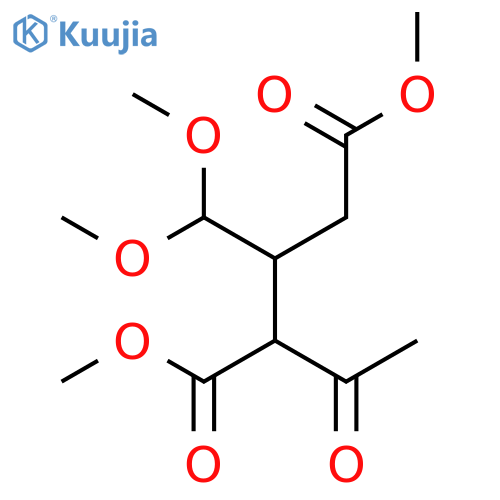Pentanedioic acid, 2-acetyl-3-(dimethoxymethyl)-, dimethyl ester structure
