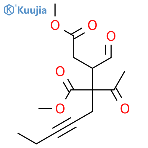 PENTANEDIOIC ACID, 2-ACETYL-3-FORMYL-2-(2-PENTYNYL)-, DIMETHYL ESTER structure