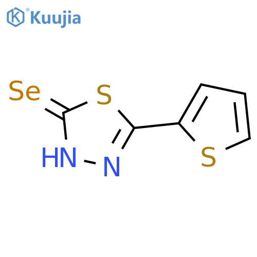 1,3,4-Thiadiazole-2(3H)-selone, 5-(2-thienyl)- structure