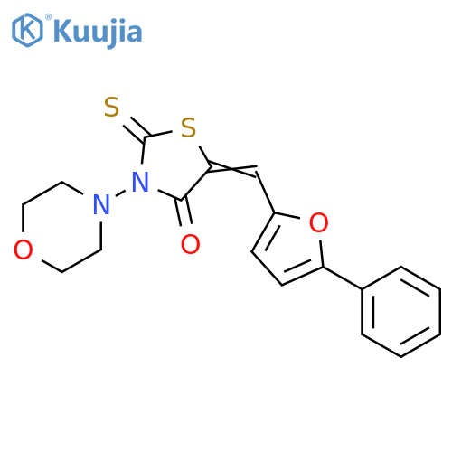 (5Z)-3-(morpholin-4-yl)-5-(5-phenylfuran-2-yl)methylidene-2-sulfanylidene-1,3-thiazolidin-4-one structure