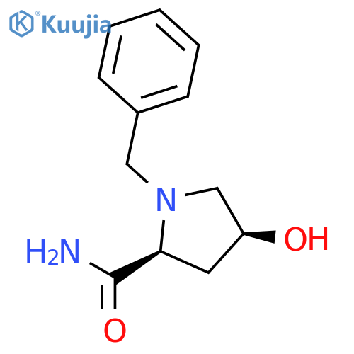 2-Pyrrolidinecarboxamide, 4-hydroxy-1-(phenylmethyl)-, (2S,4S)- structure
