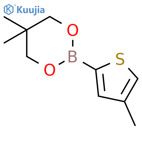 5,5-dimethyl-2-(4-methylthiophen-2-yl)-1,3,2-dioxaborinane structure