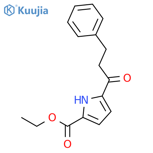 ethyl 5-(3-phenylpropionyl)-1H-pyrrole-2-carboxylate structure