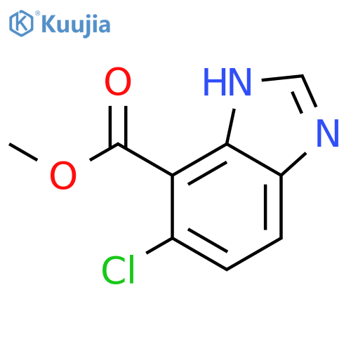 1H-BENZIMIDAZOLE-4-CARBOXYLIC ACID, 5-CHLORO-, METHYL ESTER structure