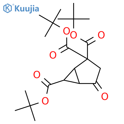 Tris(2-methyl-2-propanyl) (1s,5r,6r)-4-oxobicyclo[3.1.0]hexane-2, 2,6-tricarboxylate structure