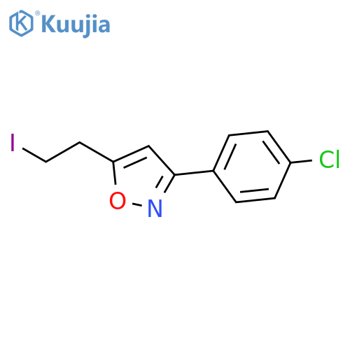 Isoxazole, 3-(4-chlorophenyl)-5-(2-iodoethyl)- structure