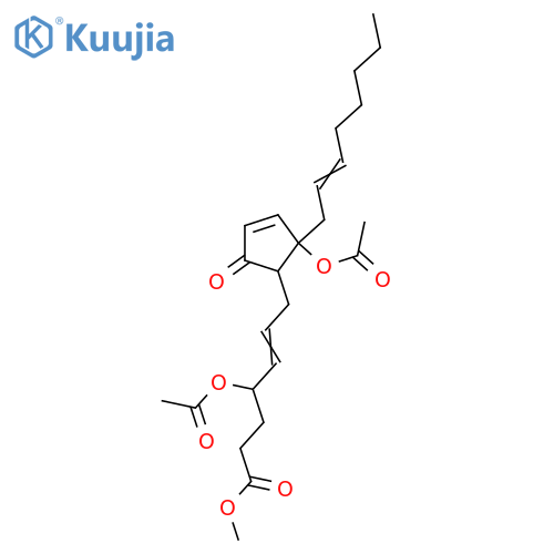 4,12-Dihydroxy-9-oxo-5,10,14-prostatrienoic acid; (4ξ,5E,8S,12S,14Z)-form, Di-Ac, Me ester structure