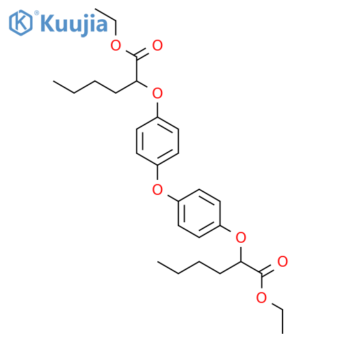 Hexanoic acid, 2,2'-[oxybis(4,1-phenyleneoxy)]bis-, diethyl ester structure