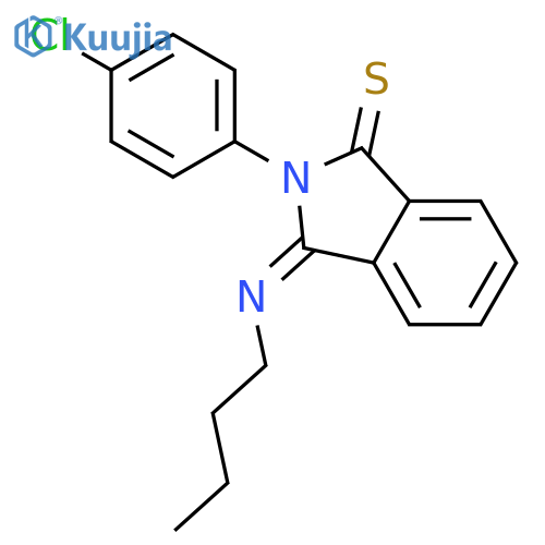 1H-ISOINDOLE-1-THIONE, 3-(BUTYLIMINO)-2-(4-CHLOROPHENYL)-2,3-DIHYDRO- structure