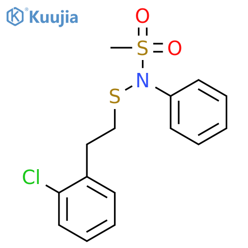 METHANESULFONAMIDE, N-[(2-CHLOROPHENYLETHYL)THIO]-N-PHENYL- structure