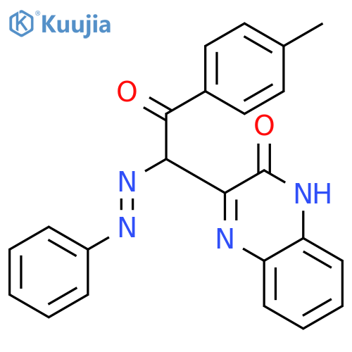 3-{2-(4-Methylphenyl)-2-oxo-1-[(E)-phenyldiazenyl]ethyl}quinoxalin-2(1H)-one structure