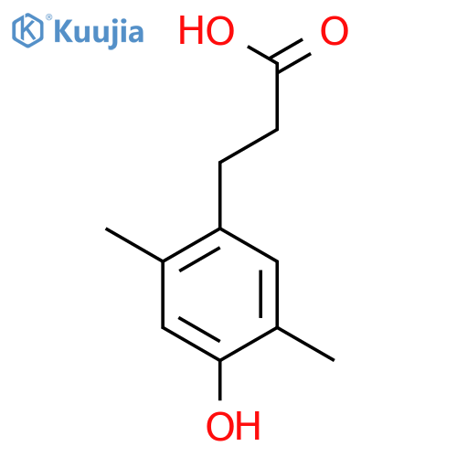 BENZENEPROPANOIC ACID, 4-HYDROXY-2,5-DIMETHYL- structure